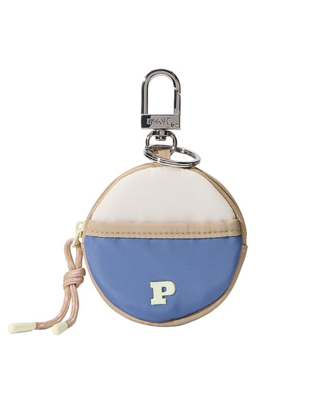 Brand New PINK Victoria’s Secret Nylon Zip Pouch Keychain Charm